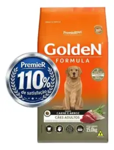 Ração Golden Fórmula Cães Adultos Carne 15kg Premier Pet