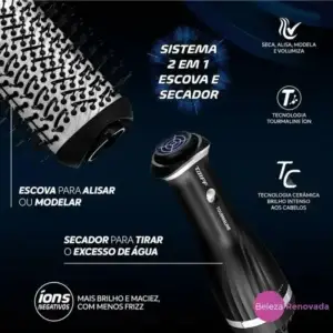 Escova secadora Taiff Tourmaline 1200W